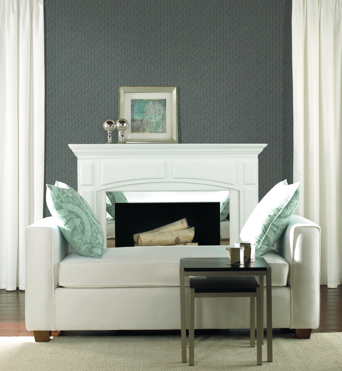 Обои Ronald Redding Handcrafted Naturals Woven Texture HC7584 фото в интерьере